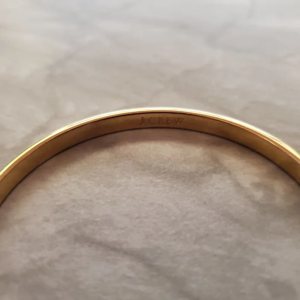 🧡 Vintage 2000's 00's Y2K J.Crew bright Orange Enamal Skinny Bangle Bracelet 🧡 - Picture 6 of 9